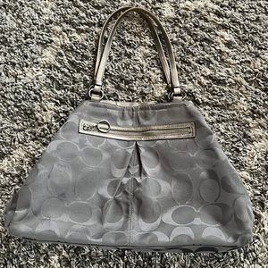 Gray Coach tote